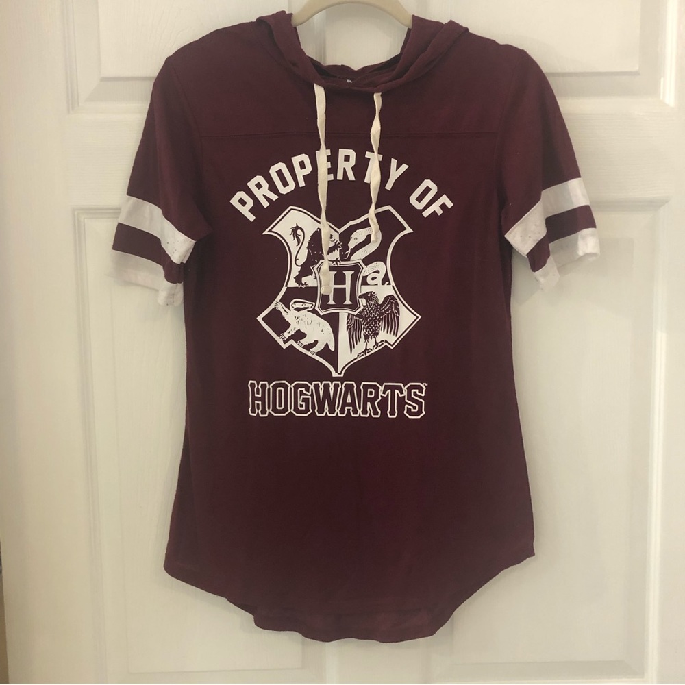 Hogwarts Lightweight Hooded T Shirt Juniors XS 3-5
